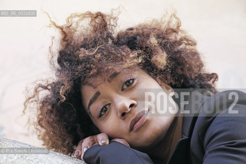 Rome February 18, 2015..Gamey Guilavogui Malatesta, actress, photographed in Rome in the park of Villa Celimontana/Gamey Guilavogui Malatesta, attrice, fotografata a Roma nel parco di Villa Celimontana..Photo: RINO BIANCHI ©Rino Bianchi/Rosebud2