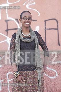 Rome April 20, 2015..Igiaba Scego, journalist and writer, photographed in Rome in the district of Pigneto/Igiaba Scego, giornalista e scrittrice, fotografata a Roma nel quartiere del Pigneto..Photo: RINO BIANCHI ©Rino Bianchi/Rosebud2