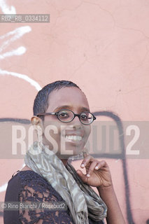 Rome April 20, 2015..Igiaba Scego, journalist and writer, photographed in Rome in the district of Pigneto/Igiaba Scego, giornalista e scrittrice, fotografata a Roma nel quartiere del Pigneto..Photo: RINO BIANCHI ©Rino Bianchi/Rosebud2