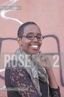 Rome April 20, 2015..Igiaba Scego, journalist and writer, photographed in Rome in the district of Pigneto/Igiaba Scego, giornalista e scrittrice, fotografata a Roma nel quartiere del Pigneto..Photo: RINO BIANCHI ©Rino Bianchi/Rosebud2