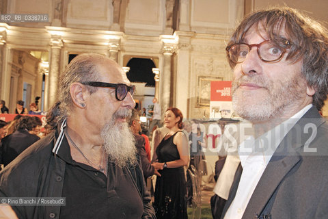 Rome Ninfeo of Villa Giulia, July 2, 2015..Roberto DAgostino with Roberto Cotroneo/Roberto DAgostino con Roberto Cotroneo..Photo: RINO BIANCHI ©Rino Bianchi/Rosebud2