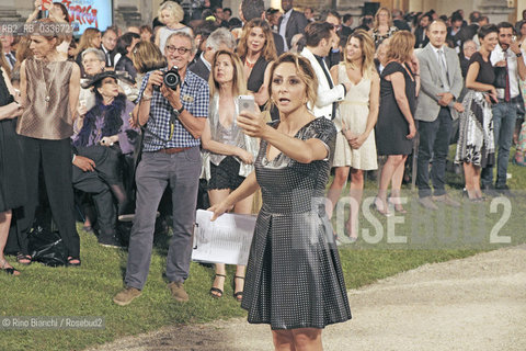 Rome Ninfeo of Villa Giulia, July 2, 2015..Paola Minaccioni, comedienne, photographed at the Premio Strega/Paola Minaccioni, attrice comica, fotografata al Premio Strega..Photo: RINO BIANCHI ©Rino Bianchi/Rosebud2