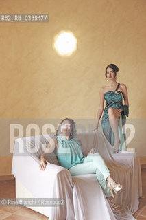 Civitanova del Sannio(IS) August 24, 2015..The designer Roma Concetta Sarachella, fashion Sara Cetty, photographed with model Elda Leva in a baronial palace of Civitanova del Sannio/La stilista rom Concetta Sarachella, nella moda Sara Cetty, fotografata con la modella Elda Leva in un palazzo baronale di Civitanova del Sannio..Photo: RINO BIANCHI ©Rino Bianchi/Rosebud2