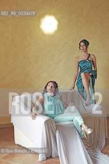 Civitanova del Sannio(IS) August 24, 2015..The designer Roma Concetta Sarachella, fashion Sara Cetty, photographed with model Elda Leva in a baronial palace of Civitanova del Sannio/La stilista rom Concetta Sarachella, nella moda Sara Cetty, fotografata con la modella Elda Leva in un palazzo baronale di Civitanova del Sannio..Photo: RINO BIANCHI ©Rino Bianchi/Rosebud2