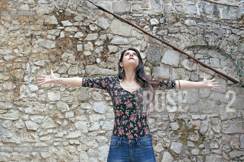 Fondi October 4, 2015..Naike Agata La Biunda, poet, photographed in Fondi in the district of Judea/Naike Agata La Biunda, poetessa, fotografata a Fondi nel quartiere della Giudea..Photo: RINO BIANCHI ©Rino Bianchi/Rosebud2