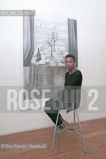 Rome October 28, 2015..Noo Saro-Wiwa, writer, daughter of Ken Saro-Wiwa activist killed for having sided against the oil multinationals, photographed at the Casa delle Letterature in Rome/Noo Saro-Wiwa, scrittrice, figlia di Ken Saro-Wiwa l’attivista ucciso per essersi schierato contro le multinazionali del petrolio, fotografata alla Casa delle Letterature di Roma..Photo: RINO BIANCHI ©Rino Bianchi/Rosebud2