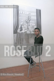 Rome October 28, 2015..Noo Saro-Wiwa, writer, daughter of Ken Saro-Wiwa activist killed for having sided against the oil multinationals, photographed at the Casa delle Letterature in Rome/Noo Saro-Wiwa, scrittrice, figlia di Ken Saro-Wiwa l’attivista ucciso per essersi schierato contro le multinazionali del petrolio, fotografata alla Casa delle Letterature di Roma..Photo: RINO BIANCHI ©Rino Bianchi/Rosebud2