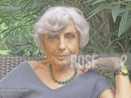 Rome September 29, 2012..Adele Cambria, journalist and writer, photographed at Villa Celimontana in Rome on the occasion of the Festival Letteratura di Viaggio/Adele Cambria, giornalista e scrittrice, fotografata a Roma a Villa Celimontana in occasione del Festival della Letteratura di Viaggio..Photo: RINO BIANCHI ©Rino Bianchi/Rosebud2