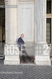 Rome November 11, 2015..Michael Braun, photographed in Rome, a political scientist and journalist, correspondent of the Berlin newspaper Die Tageszeitung, collaborator of the German public radio and International, author of Mutti. Angela Merkel explained Italians/Michael Braun, fotografato a Roma, politologo e giornalista,  corrispondente del quotidiano berlinese “Die Tageszeitung”, collaboratore della radio pubblica tedesca e di Internazionale, autore di Mutti. Angela Merkel spiegata agli italiani..Photo: RINO BIANCHI ©Rino Bianchi/Rosebud2