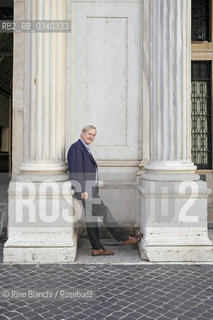 Rome November 11, 2015..Michael Braun, photographed in Rome, a political scientist and journalist, correspondent of the Berlin newspaper Die Tageszeitung, collaborator of the German public radio and International, author of Mutti. Angela Merkel explained Italians/Michael Braun, fotografato a Roma, politologo e giornalista,  corrispondente del quotidiano berlinese “Die Tageszeitung”, collaboratore della radio pubblica tedesca e di Internazionale, autore di Mutti. Angela Merkel spiegata agli italiani..Photo: RINO BIANCHI ©Rino Bianchi/Rosebud2