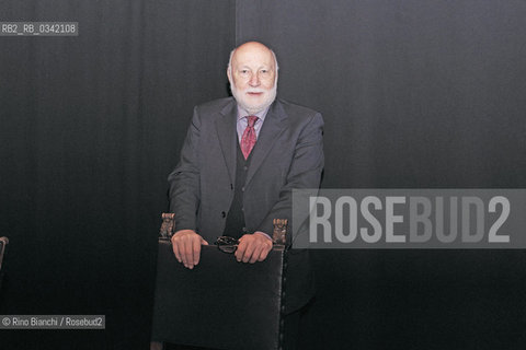 Perugia November 18, 2015..Domenico De Masi, a sociologist and essayist, photographed in Perugia in Teatro della Sapienza Onaosi/Domenico De Masi, sociologo e saggista, fotografato a Perugia nel Teatro della Sapienza Onaosi..Photo: RINO BIANCHI ©Rino Bianchi/Rosebud2