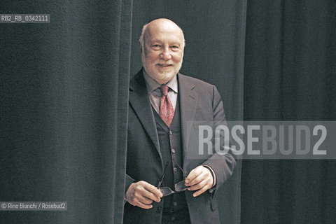 Perugia November 18, 2015..Domenico De Masi, a sociologist and essayist, photographed in Perugia in Teatro della Sapienza Onaosi/Domenico De Masi, sociologo e saggista, fotografato a Perugia nel Teatro della Sapienza Onaosi..Photo: RINO BIANCHI ©Rino Bianchi/Rosebud2