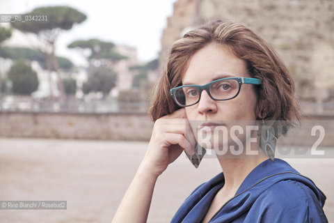 Rome December 6, 2015..Merritt Tierce, Texan writer photographed in Rome, was awarded the National Book Foundation as one of the five best American writers under thirty-five. It is an activist involved in the defense of womens rights, particularly abortion/Merritt Tierce, scrittrice texana fotografata a Roma, è stata premiata dalla National Book Foundation come uno dei cinque migliori scrittori americani sotto i trentacinque anni. È un’attivista impegnata nella difesa dei diritti delle donne, in particolare quello all’aborto..Photo: RINO BIANCHI ©Rino Bianchi/Rosebud2