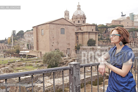 Rome December 6, 2015..Merritt Tierce, Texan writer photographed in Rome, was awarded the National Book Foundation as one of the five best American writers under thirty-five. It is an activist involved in the defense of womens rights, particularly abortion/Merritt Tierce, scrittrice texana fotografata a Roma, è stata premiata dalla National Book Foundation come uno dei cinque migliori scrittori americani sotto i trentacinque anni. È un’attivista impegnata nella difesa dei diritti delle donne, in particolare quello all’aborto..Photo: RINO BIANCHI ©Rino Bianchi/Rosebud2