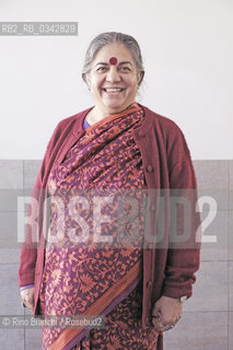 Rome October 24, 2015..Vandana Shiva, photographed in Rome, political activist and environmentalist, among the main leaders of the International Forum on Globalization, in 1993 he received the Right Livelihood Award, known as the Alternative Nobel Prize/Vandana Shiva, fotografata a Roma, attivista politica e ambientalista,  tra i principali leader dellInternational Forum on Globalization, nel 1993 ha ricevuto il Right Livelihood Award, conosciuto come il Premio Nobel alternativo..Photo: RINO BIANCHI ©Rino Bianchi/Rosebud2