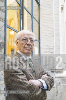 Rome March 10, 2016..Paolo Cherchi, photographed in Rome at the Casa delle Letterature, philologist novel, he taught for many years Italian and Spanish literature at the University of Chicago/Paolo Cherchi, fotografato a Roma alla Casa delle Letterature, filologo romanzo, è stato docente per molti anni letteratura italiana e spagnola alla University of Chicago..Photo: RINO BIANCHI ©Rino Bianchi/Rosebud2