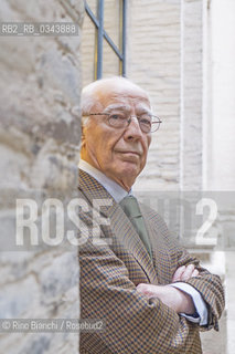 Rome March 10, 2016..Paolo Cherchi, photographed in Rome at the Casa delle Letterature, philologist novel, he taught for many years Italian and Spanish literature at the University of Chicago/Paolo Cherchi, fotografato a Roma alla Casa delle Letterature, filologo romanzo, è stato docente per molti anni letteratura italiana e spagnola alla University of Chicago..Photo: RINO BIANCHI ©Rino Bianchi/Rosebud2