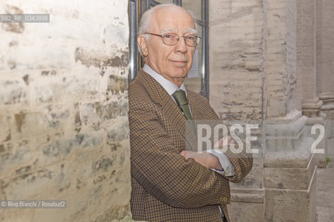 Rome March 10, 2016..Paolo Cherchi, photographed in Rome at the Casa delle Letterature, philologist novel, he taught for many years Italian and Spanish literature at the University of Chicago/Paolo Cherchi, fotografato a Roma alla Casa delle Letterature, filologo romanzo, è stato docente per molti anni letteratura italiana e spagnola alla University of Chicago..Photo: RINO BIANCHI ©Rino Bianchi/Rosebud2