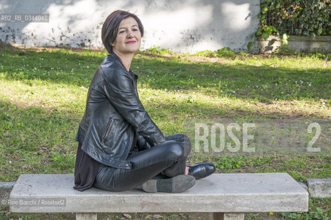 Rome March 18, 2016..Caterina Venturini, author and screenwriter, photographed in Rome in the Colle Oppio Park/Caterina Venturini, scrittrice e sceneggiatrice, fotografata a Roma nel Parco del Colle Oppio..Photo: RINO BIANCHI ©Rino Bianchi/Rosebud2