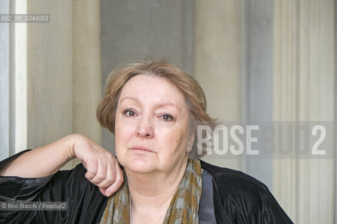 Rome March 21, 2016..Dubravka Ugrešić, Croatian writer and activist for human rights, photographed in Rome in Piazza Farnese/Dubravka Ugrešić, scrittrice croata e attivista per i diritti umani, fotografata a Roma in piazza Farnese. .Photo: RINO BIANCHI ©Rino Bianchi/Rosebud2