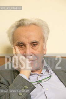 Rome April 14, 2016..Biagio De Giovanni, ultra reformist philosopher, historian and writer, photographed in Rome Istituto Don Sturzo/Biagio De Giovanni, filosofo ultrariformista, storico e saggista, fotografato a Roma allIstituto Don Sturzo..Photo: RINO BIANCHI ©Rino Bianchi/Rosebud2