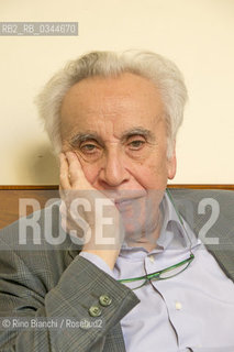 Rome April 14, 2016..Biagio De Giovanni, ultra reformist philosopher, historian and writer, photographed in Rome Istituto Don Sturzo/Biagio De Giovanni, filosofo ultrariformista, storico e saggista, fotografato a Roma allIstituto Don Sturzo..Photo: RINO BIANCHI ©Rino Bianchi/Rosebud2