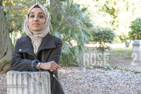 Rome February 20, 2016..Takoua Ben Mohamed, cartoonist and graphic journalism, originally from Tunisia living in Rome/Takoua Ben Mohamed, fumettista e graphic journalist, originaria della Tunisia vive a Roma..Photo: RINO BIANCHI ©Rino Bianchi/Rosebud2