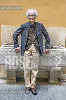 Rome June 8, 2016..Luciano Canfora, classical philologist, historian and essayist photographed in Rome at the headquarters of the Italian Encyclopedia Treccani/Luciano Canfora, filologo classico, storico e saggista fotografato a Roma nella sede dellEnciclopedia Italiana Treccani..Photo: RINO BIANCHI ©Rino Bianchi/Rosebud2