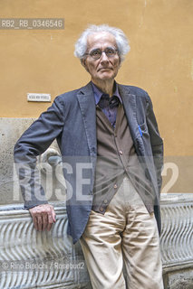 Rome June 8, 2016..Luciano Canfora, classical philologist, historian and essayist photographed in Rome at the headquarters of the Italian Encyclopedia Treccani/Luciano Canfora, filologo classico, storico e saggista fotografato a Roma nella sede dellEnciclopedia Italiana Treccani..Photo: RINO BIANCHI ©Rino Bianchi/Rosebud2