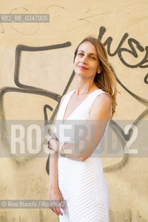 Rome June 28, 2016..Lorenza Pieri, writer, literary translator from French, collaborator of Linus magazine, photographed in Rome in Esquilino district/Lorenza Pieri, scrittrice, traduttrice letteraria dal francese, collaboratrice della rivista Linus, fotografata a Roma nel quartiere Esquilino..Photo: RINO BIANCHI ©Rino Bianchi/Rosebud2