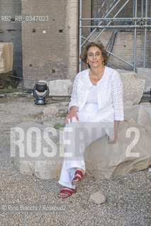 Rome June 28, 2016..Suad Amiry, architect and writer of Palestinian origin, photographed in Rome in the Basilica of Massenzio/Suad Amiry, architetto e scrittrice di origine palestinese, fotografata a Roma nella Basilica di Massenzio..Photo: RINO BIANCHI ©Rino Bianchi/Rosebud2