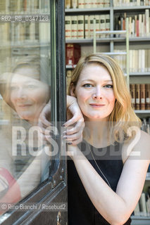 Rome June 22, 2016..Kerry Hudson, photographed in Rome at the Casa delle Letterature, Scottish writer, won the Scottish First Book Award/Kerry Hudson, fotografata a Roma alla Casa delle Letterature, scrittrice scozzese, ha vinto lo Scottish First Book Award. .Photo: RINO BIANCHI ©Rino Bianchi/Rosebud2