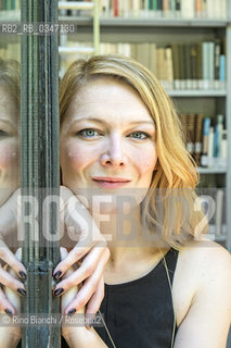 Rome June 22, 2016..Kerry Hudson, photographed in Rome at the Casa delle Letterature, Scottish writer, won the Scottish First Book Award/Kerry Hudson, fotografata a Roma alla Casa delle Letterature, scrittrice scozzese, ha vinto lo Scottish First Book Award. .Photo: RINO BIANCHI ©Rino Bianchi/Rosebud2