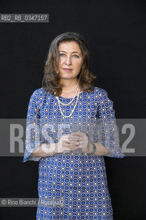 Rome July 4, 2016..Caterina Bonvicini, photographed in Rome in the Basilica of Massenzio, writer, lives and works between Rome and Milan/Caterina Bonvicini, fotografata a Roma nella basilica di Massenzio, scrittrice,  vive e lavora fra Roma e Milano..Photo: RINO BIANCHI ©Rino Bianchi/Rosebud2