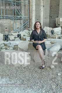 Rome July 4 2016..Clara Sanchez, writer, screenwriter and philology, photographed in Rome in the Basilica of Massenzio/Clara Sanchez, scrittrice, filologa e sceneggiatrice, fotografata a Roma nella Basilica di Massenzio..Photo: RINO BIANCHI ©Rino Bianchi/Rosebud2