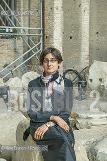 Rome July 14, 2016..Chiara Valerio, writer, editor of Nuovi Argomenti wrote for theater and radio, publishing consultant, contributor to newspapers and magazines fotgrafata in Rome in the Basilica of Massenzio/Chiara Valerio, scrittrice, redattrice di Nuovi Argomenti ha scritto per il teatro e per la radio, consulente editoriale, collaboratrice di giornali e riviste fotgrafata a Roma nella Basilica di Massenzio..Photo: RINO BIANCHI ©Rino Bianchi/Rosebud2