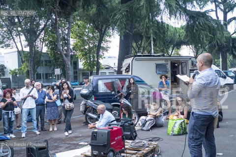 Rome July 25, 2016..Roberto Carvelli photographed on the occasion of reading organized by the Piccoli Maestri in support of Baobab experience/Roberto Carvelli fotografato in occasione della lettura organizzata dallAssociazione Piccoli Maestri a sostegno di Baobab experience..Photo: RINO BIANCHI ©Rino Bianchi/Rosebud2