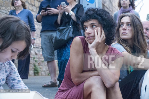 Rome July 25, 2016..Susanna Mattiangeli photographed on the occasion of reading organized by the Piccoli Maestri in support of Baobab experience/Susanna Mattiangeli fotografata in occasione della lettura organizzata dallAssociazione Piccoli Maestri a sostegno di Baobab experience..Photo: RINO BIANCHI ©Rino Bianchi/Rosebud2