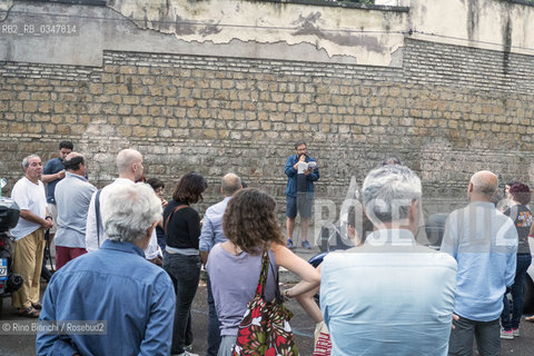 Rome July 25, 2016..Francesco Pacifico photographed on the occasion of reading organized by the Piccoli Maestri in support of Baobab experience/Francesco Pacifico fotografato in occasione della lettura organizzata dallAssociazione Piccoli Maestri a sostegno di Baobab experience..Photo: RINO BIANCHI ©Rino Bianchi/Rosebud2