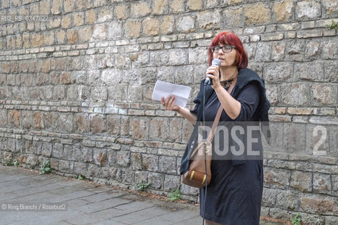 Rome July 25, 2016..Carola Susani photographed on the occasion of reading organized by the Piccoli Maestri in support of Baobab experience/Carola Susani fotografata in occasione della lettura organizzata dallAssociazione Piccoli Maestri a sostegno di Baobab experience..Photo: RINO BIANCHI ©Rino Bianchi/Rosebud2