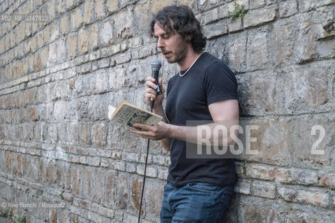 Rome July 25, 2016..Francesco Trento photographed on the occasion of reading organized by the Piccoli Maestri in support of Baobab experience/Francesco Trento fotografato in occasione della lettura organizzata dallAssociazione Piccoli Maestri a sostegno di Baobab experience..Photo: RINO BIANCHI ©Rino Bianchi/Rosebud2