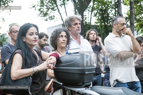 Rome July 25, 2016..Sara Ventrone con Maria Grazia Calandrone photographed on the occasion of reading organized by the Piccoli Maestri in support of Baobab experience/Sara Ventrone con Maria Grazia Calandrone fotografate in occasione della lettura organizzata dallAssociazione Piccoli Maestri a sostegno di Baobab experience..Photo: RINO BIANCHI ©Rino Bianchi/Rosebud2