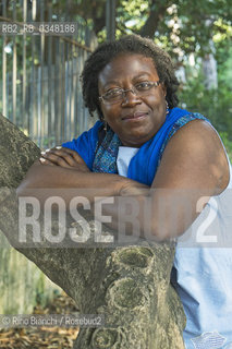 Rome September 26, 2016..Delia Jarrett-Macauley, the original writer of the Sierra Leone naturalized British, photographed in Rome in the Villa Celimontana park/Delia Jarrett-Macauley, scrittrice originaria della Sierra Leone naturalizzata britannica, fotografata a Roma nel Parco di Villa Celimontana. .Photo: RINO BIANCHI ©Rino Bianchi/Rosebud2