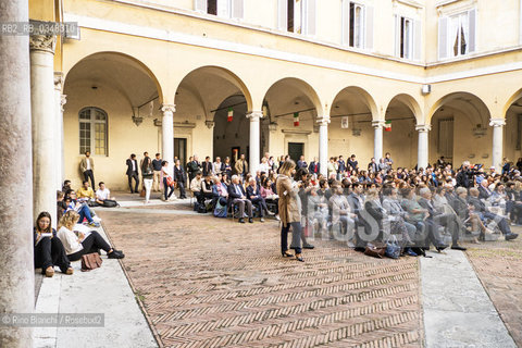 Rome October 5, 2016..Palazzo Firenze, seat of the Dante Alighieri Society, a moment of the conference Communicating Dante research, literature, media/Palazzo Firenze, sede della Società Dante Alighieri, un momento del convegno Comunicare Dante ricerca, letteratura media..Photo: RINO BIANCHI ©Rino Bianchi/Rosebud2