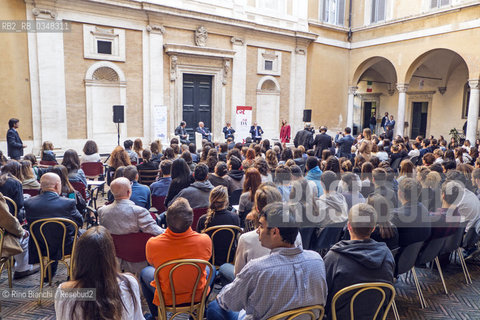 Rome October 5, 2016..Palazzo Firenze, seat of the Dante Alighieri Society, a moment of the conference Communicating Dante research, literature, media/Palazzo Firenze, sede della Società Dante Alighieri, un momento del convegno Comunicare Dante ricerca, letteratura media..Photo: RINO BIANCHI ©Rino Bianchi/Rosebud2