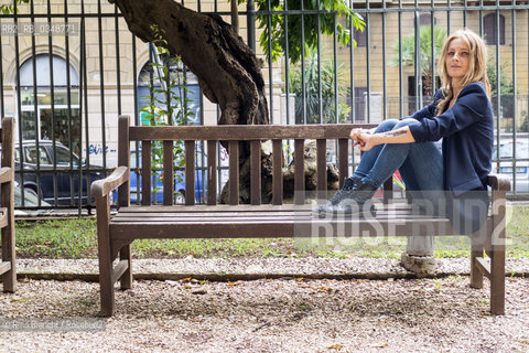 Rome August 31, 2016..Andrea Marcolongo, Greek scholar and writer, photographed in Rome in Esquilino district/Andrea Marcolongo, grecista e scrittrice  fotografata a Roma nel quartiere Esquilino..Photo: RINO BIANCHI ©Rino Bianchi/Rosebud2