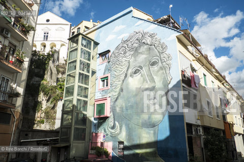 Salerno November 12, 2016..Interventions of Street Art in poetic Fornelle District in Salerno. The District, among the oldest in the city, as it dates back to the ninth century..Photo: RINO BIANCHI ©Rino Bianchi/Rosebud2