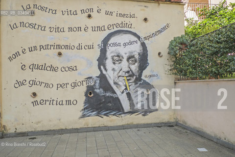 Salerno November 12, 2016..Interventions of Street Art in poetic Fornelle District in Salerno. The District, among the oldest in the city, as it dates back to the ninth century..Photo: RINO BIANCHI ©Rino Bianchi/Rosebud2