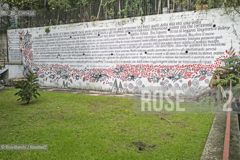 Salerno November 12, 2016..Interventions of Street Art in poetic Fornelle District in Salerno. The District, among the oldest in the city, as it dates back to the ninth century..Photo: RINO BIANCHI ©Rino Bianchi/Rosebud2