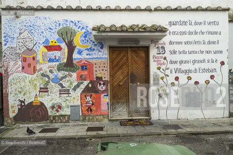 Salerno November 12, 2016..Interventions of Street Art in poetic Fornelle District in Salerno. The District, among the oldest in the city, as it dates back to the ninth century..Photo: RINO BIANCHI ©Rino Bianchi/Rosebud2